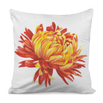 Watercolor Chrysanthemum Print Pillow Cover