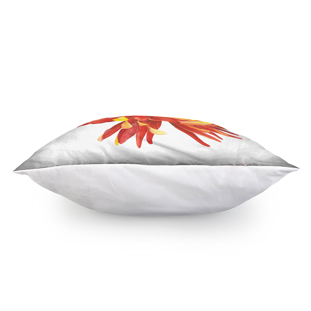 Watercolor Chrysanthemum Print Pillow Cover