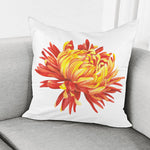 Watercolor Chrysanthemum Print Pillow Cover