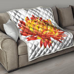 Watercolor Chrysanthemum Print Quilt