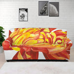 Watercolor Chrysanthemum Print Sofa Cover