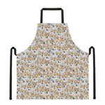 Watercolor Corgi Pattern Print Apron