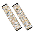 Watercolor Corgi Pattern Print Car Seat Belt Covers
