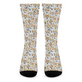 Watercolor Corgi Pattern Print Crew Socks