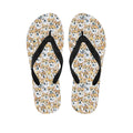 Watercolor Corgi Pattern Print Flip Flops