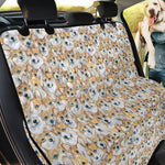 Watercolor Corgi Pattern Print Pet Car Back Seat Cover