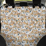 Watercolor Corgi Pattern Print Pet Car Back Seat Cover