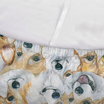 Watercolor Corgi Pattern Print Sofa Cover