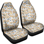 Watercolor Corgi Pattern Print Universal Fit Car Seat Covers