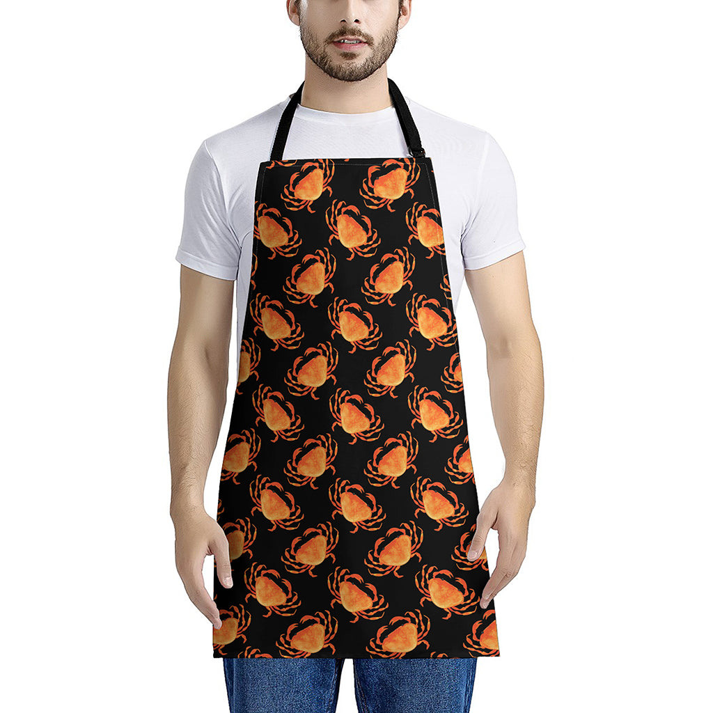 Watercolor Crab Pattern Print Apron