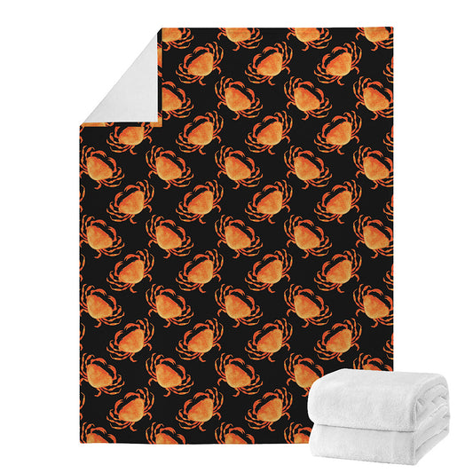 Watercolor Crab Pattern Print Blanket