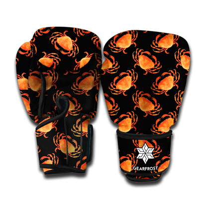 Watercolor Crab Pattern Print Boxing Gloves