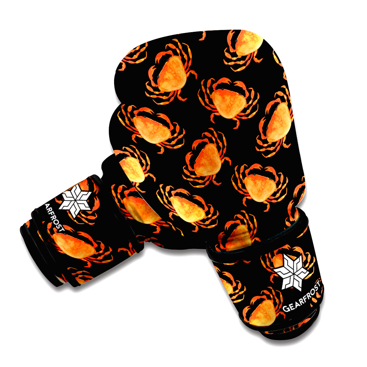 Watercolor Crab Pattern Print Boxing Gloves