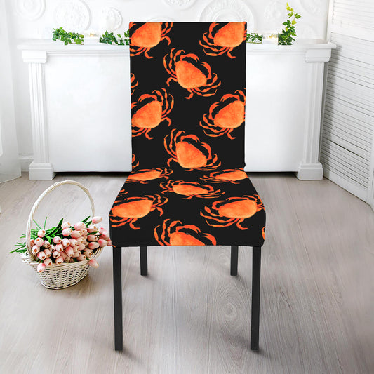Watercolor Crab Pattern Print Dining Chair Slipcover