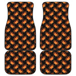 Watercolor Crab Pattern Print Front and Back Car Floor Mats