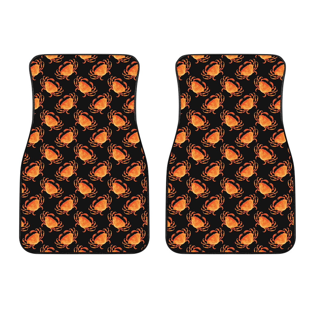 Watercolor Crab Pattern Print Front Car Floor Mats