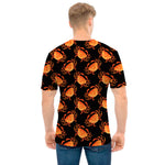 Watercolor Crab Pattern Print Men's T-Shirt