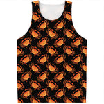 Watercolor Crab Pattern Print Men's Tank Top