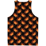 Watercolor Crab Pattern Print Men's Tank Top