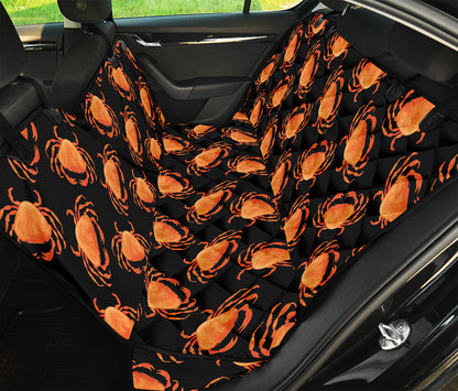 Watercolor Crab Pattern Print Pet Car Back Seat Cover