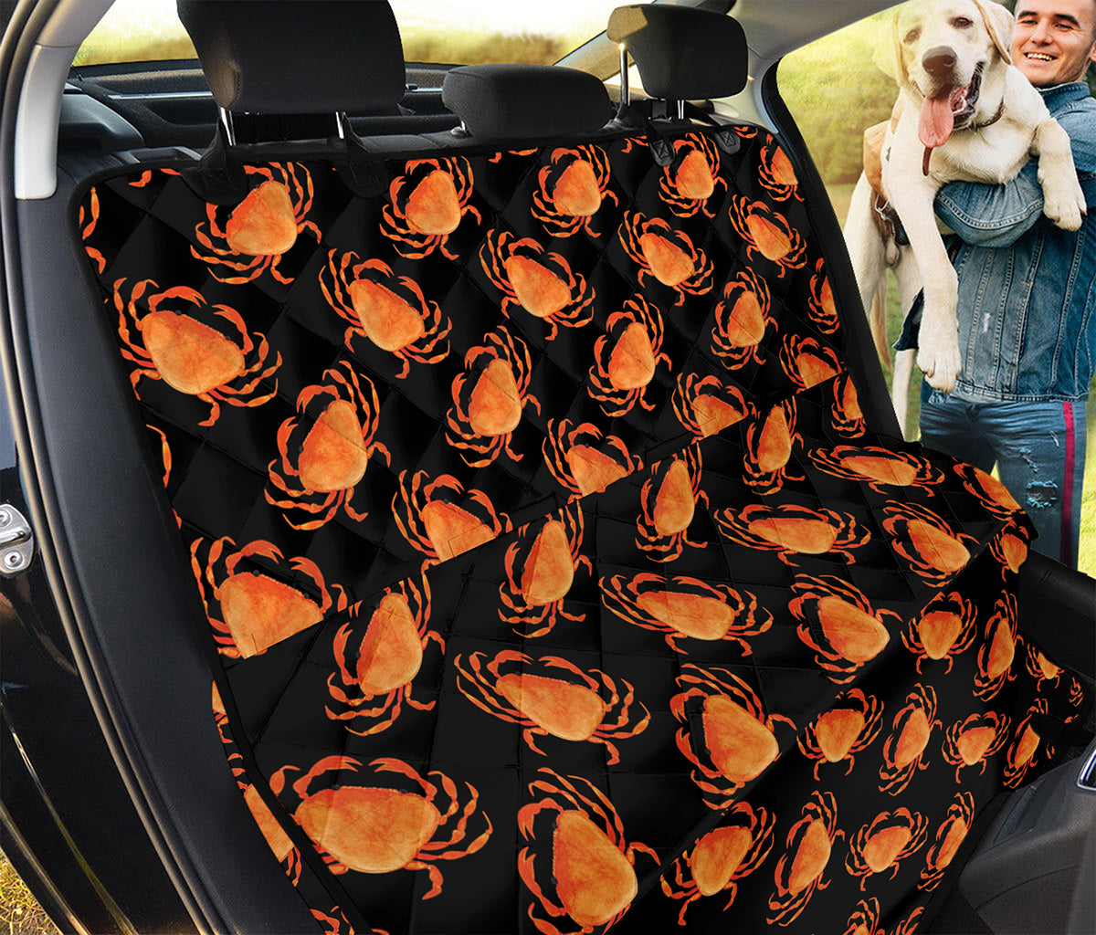 Watercolor Crab Pattern Print Pet Car Back Seat Cover