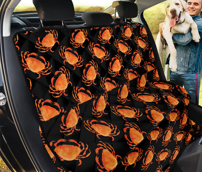 Watercolor Crab Pattern Print Pet Car Back Seat Cover