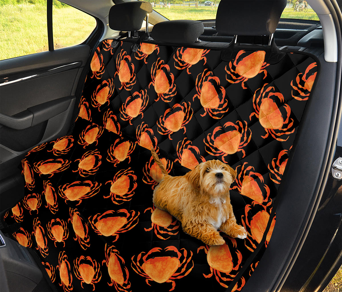 Watercolor Crab Pattern Print Pet Car Back Seat Cover