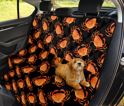 Watercolor Crab Pattern Print Pet Car Back Seat Cover