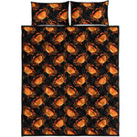Watercolor Crab Pattern Print Quilt Bed Set