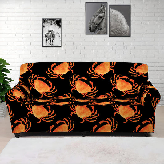 Watercolor Crab Pattern Print Sofa Cover