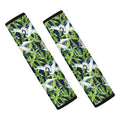 Watercolor Crane Bird Pattern Print Car Seat Belt Covers