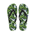 Watercolor Crane Bird Pattern Print Flip Flops