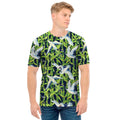 Watercolor Crane Bird Pattern Print Men's T-Shirt