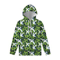 Watercolor Crane Bird Pattern Print Pullover Hoodie