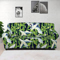 Watercolor Crane Bird Pattern Print Sofa Cover