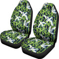 Watercolor Crane Bird Pattern Print Universal Fit Car Seat Covers