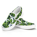 Watercolor Crane Bird Pattern Print White Slip On Sneakers