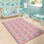 Watercolor Cupcake Pattern Print Area Rug