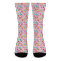 Watercolor Cupcake Pattern Print Crew Socks