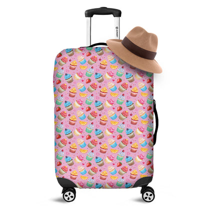 Watercolor Cupcake Pattern Print Luggage Cover