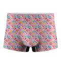 Watercolor Cupcake Pattern Print Men's Boxer Briefs