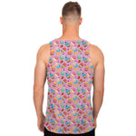 Watercolor Cupcake Pattern Print Men's Tank Top