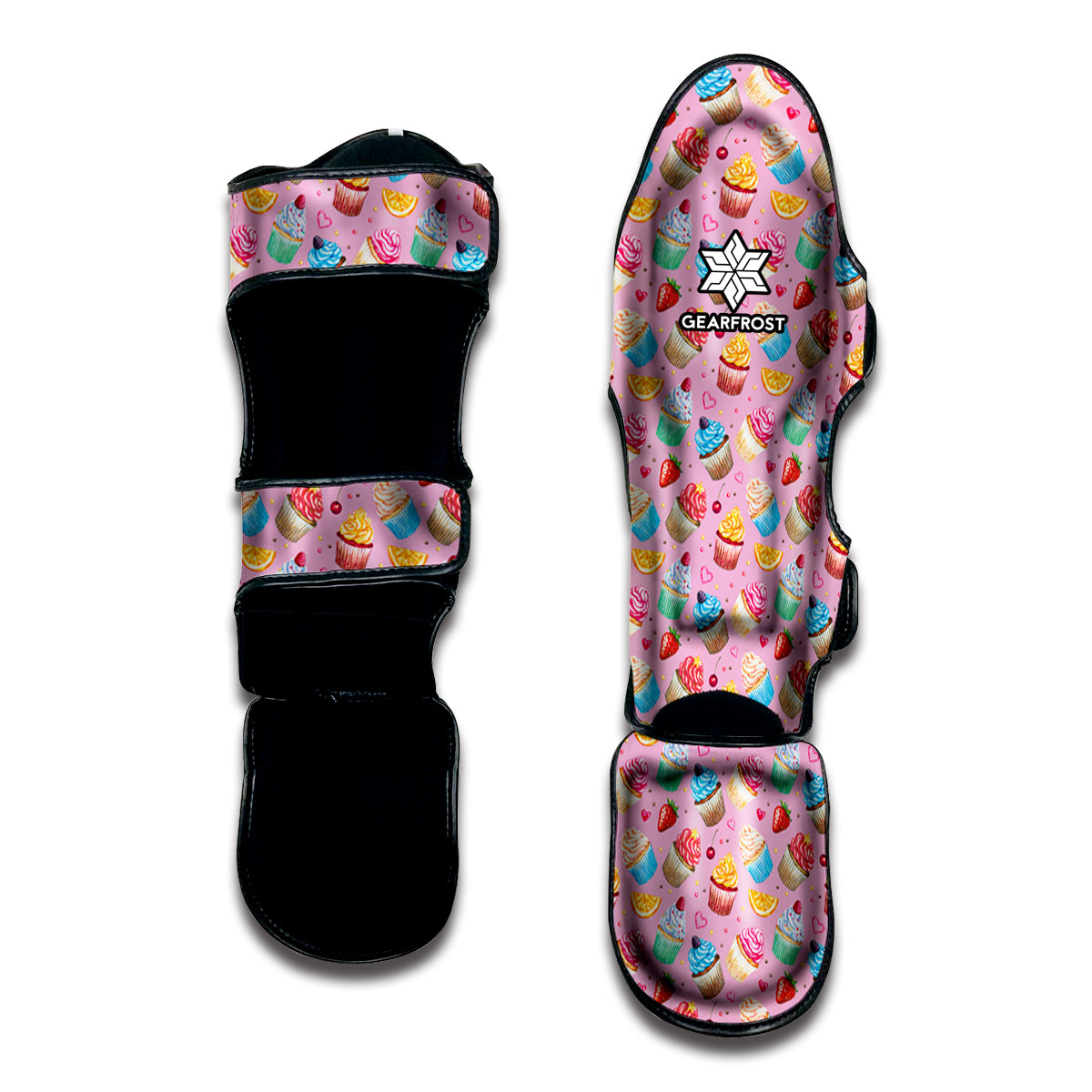 Watercolor Cupcake Pattern Print Muay Thai Shin Guard