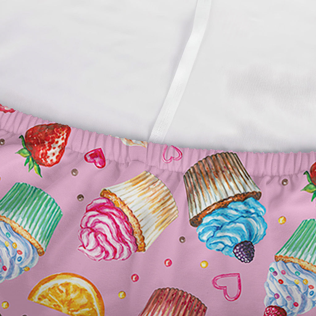 Watercolor Cupcake Pattern Print Sofa Cover