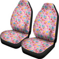 Watercolor Cupcake Pattern Print Universal Fit Car Seat Covers