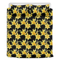 Watercolor Daffodil Flower Pattern Print Duvet Cover Bedding Set