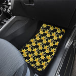 Watercolor Daffodil Flower Pattern Print Front Car Floor Mats