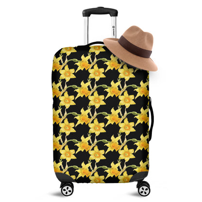 Watercolor Daffodil Flower Pattern Print Luggage Cover