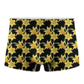 Watercolor Daffodil Flower Pattern Print Men's Boxer Briefs