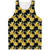 Watercolor Daffodil Flower Pattern Print Men's Tank Top